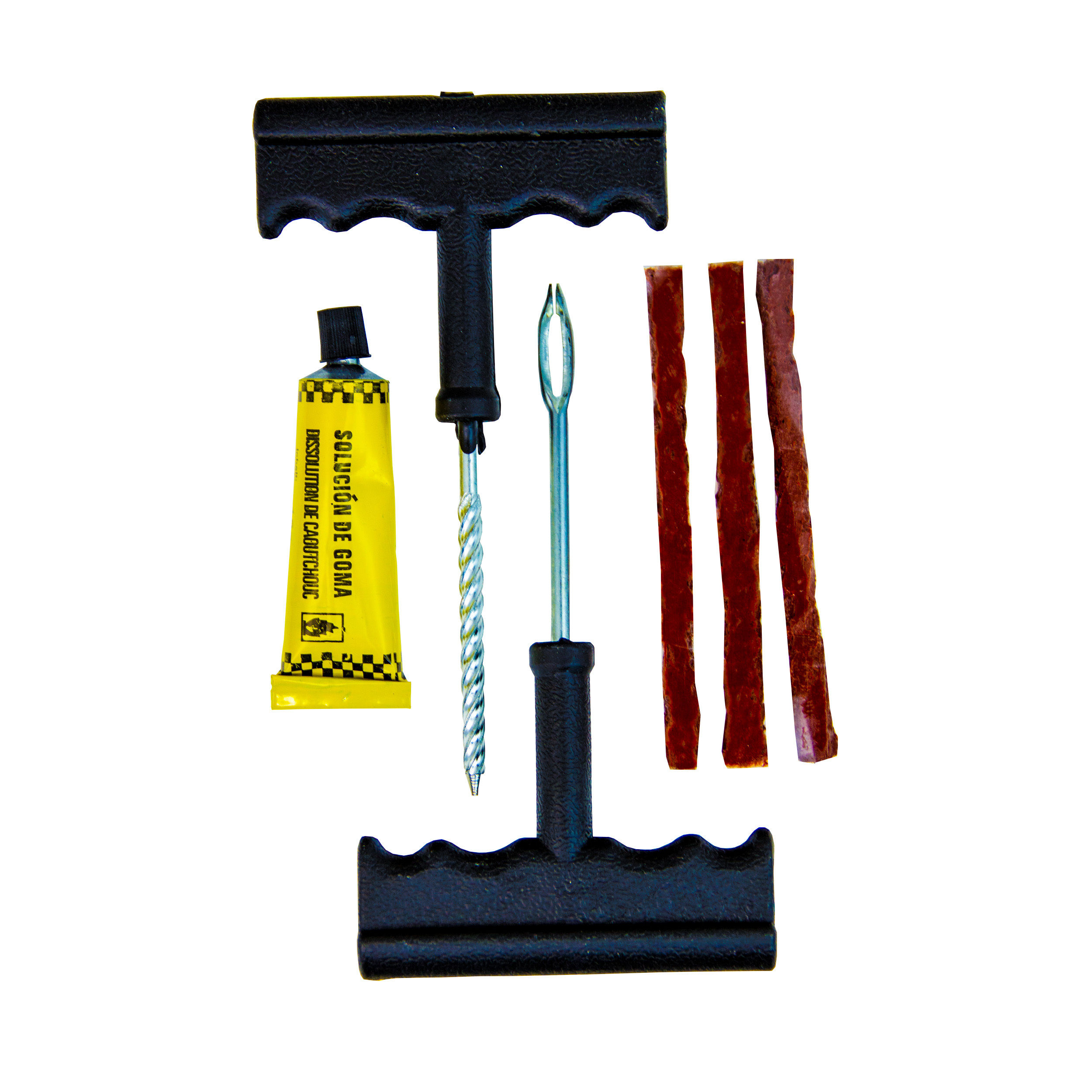 Р/к для рем б/шин (шило, рашпиль, жгут 3шт, клей) 