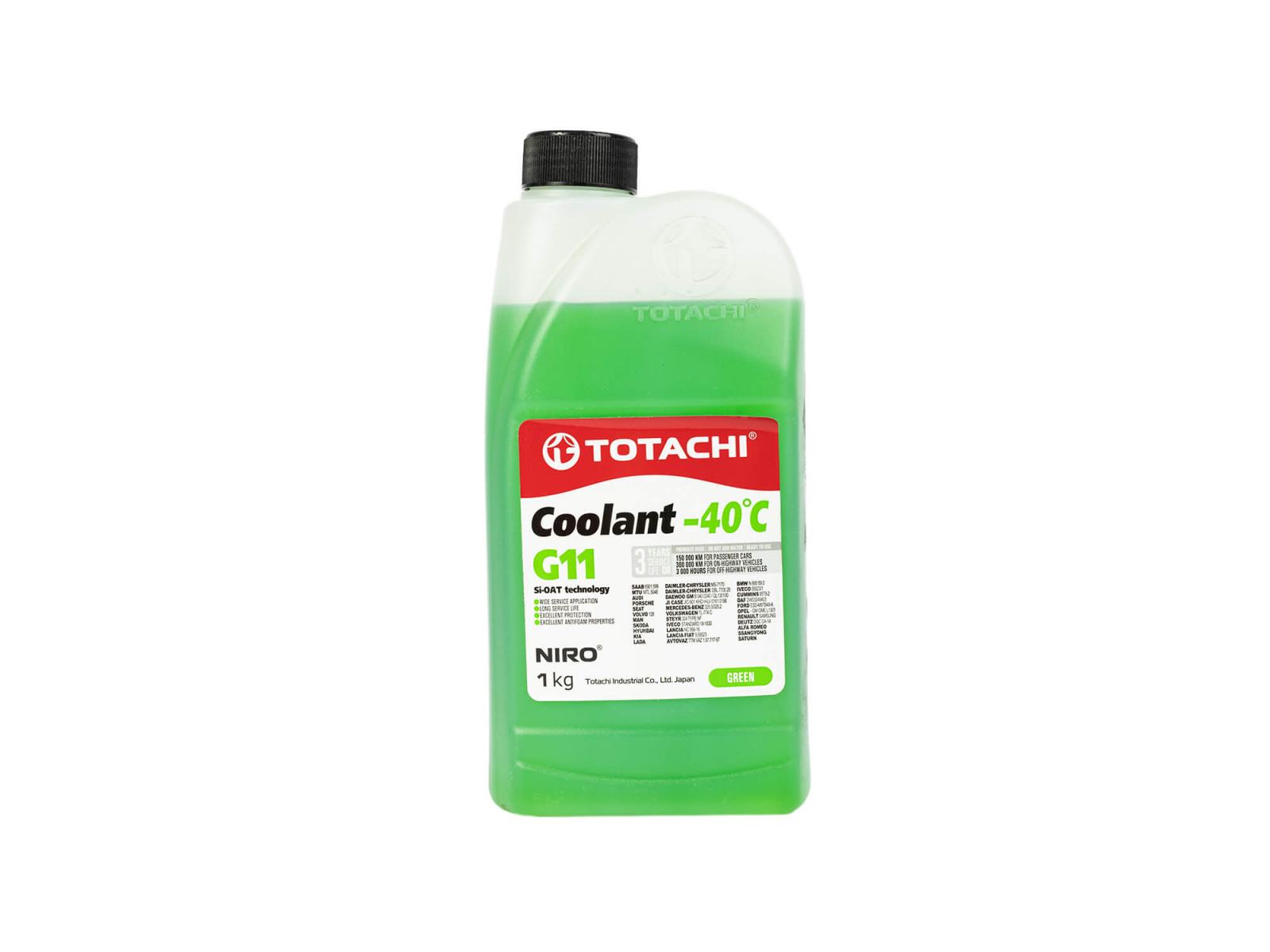 Антифриз 1л зеленый "TOTACHI Niro" (-40С)